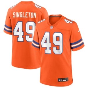 Broncos Alex Singleton Mile High Throwback Jersey Orange