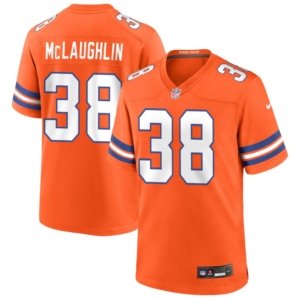 Broncos Jaleel McLaughlin Mile High Throwback Jersey Orange