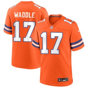 Broncos Jaylen Waddle Mile High Throwback Jersey Orange