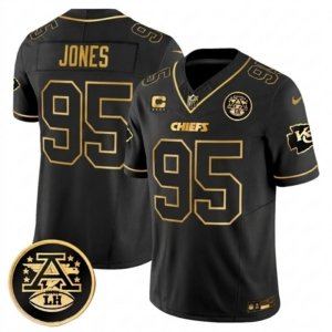 Chiefs Chris Jones Black Gold Vapor Jersey