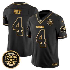 Chiefs Rashee Rice Black Gold Vapor Jersey