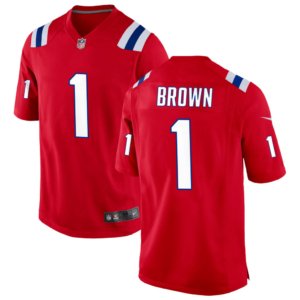 Patriots AJ Brown Jersey Red