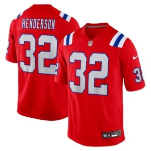 Patriots TreVeyon Henderson Jersey Red