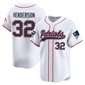 Patriots Treveyon Henderson Baseball Style Jersey White