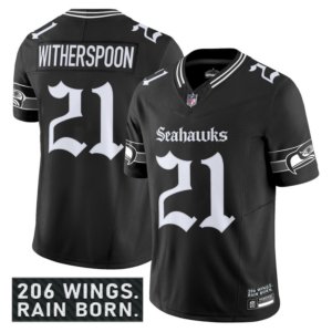 Seahawks Devon Witherspoon Gothic Jersey Black