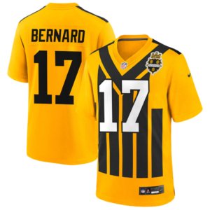 Steelers Germie Bernard Gold Throwback Jersey