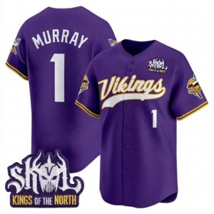 Vikings Kyler Murray s Skol Baseball Style Jersey Purple