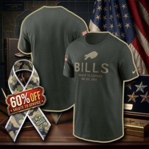 Bills Forest Green Salute to Service T-Shirt