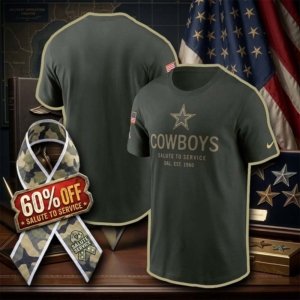Cowboys Forest Green Salute to Service T-Shirt