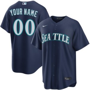 Mariners Custom Jersey Navy