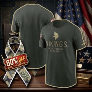 Vikings Forest Green Salute to Service T-Shirt