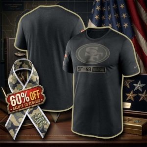 49ers Salute to Service Black T-Shirt