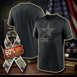 Cowboys Salute to Service Black T-Shirt